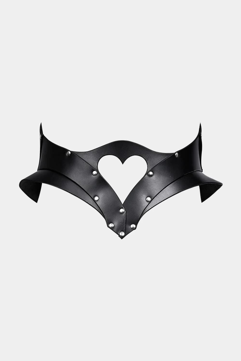 Détail cuir noir et rivets ICHOR.