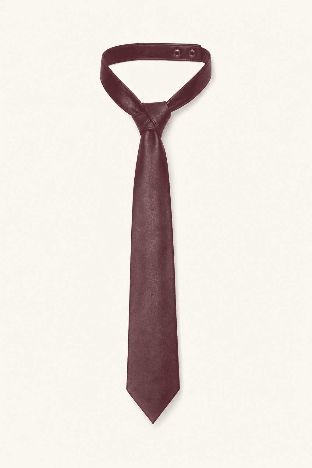 Cravate Cuir prune