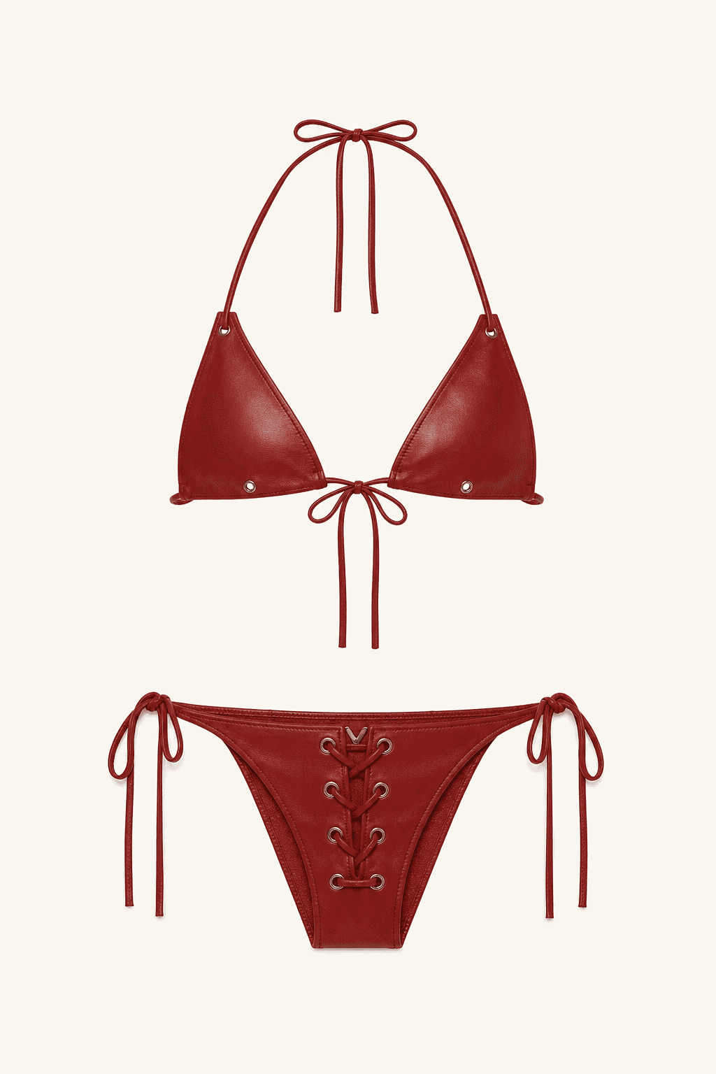Bikini Cuir rouge