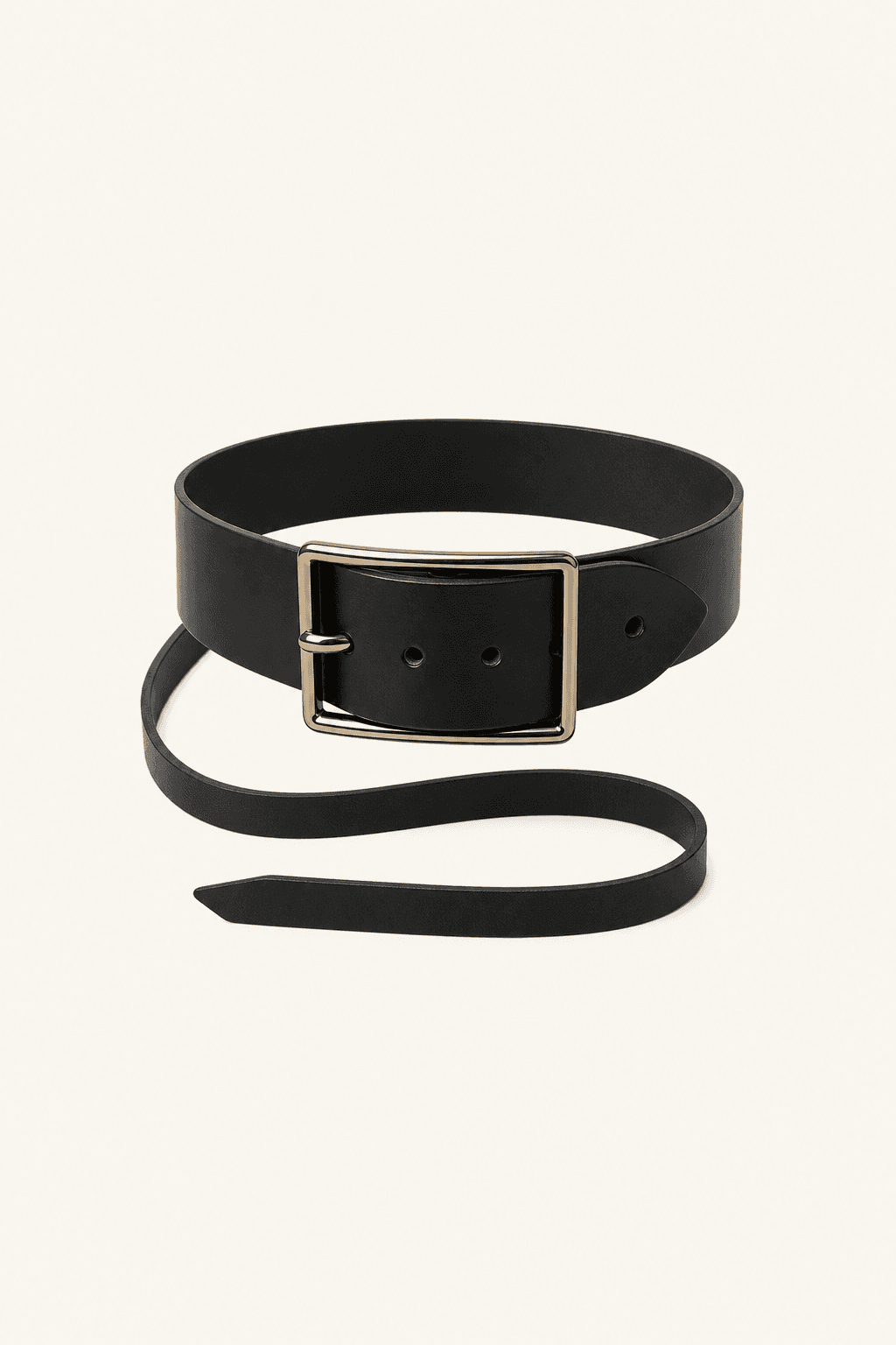 Collier Ceinture Cuir noir